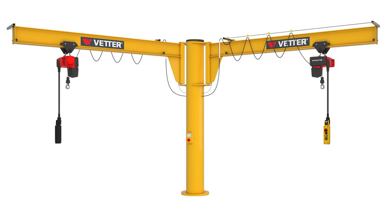 Slewing jib crane with several jib arms: VETTER Krantechnik